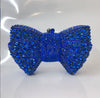 Rhinestone Bow Evening Clutch Minaudiere - Sparkling Bridal Wedding Bag 18 cm (7.1 in) with Chain