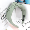 Women's Wide Knotted Turban Headband Solid Color Casual Wide Side Hairband