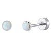 2-Pack Stainless Steel Heart & Moon Screw-Back Stud Earrings for Tragus & Cartilage Piercing, Silver
