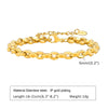 18K Gold Plated Paperclip Chain Bracelet for Women Adjustable Twist Link Chunky Stackable Layered Jewelry