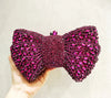 Rhinestone Evening Clutch with Bow - Multi-Color Bridal Wedding Party Handbag