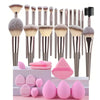Professional 3-20 Piece Makeup Brush Set – Soft Fluffy Foundation Eyeshadow Concealer Blending Kabuki Brushes for Women