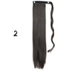 Wrap-Around Clip-In Ponytail Hair Extension 22-34 in (56-86 cm) Long Straight Heat-Resistant Synthetic Blonde Brown