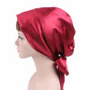 Satin Night Cap with Bow – Long-Tail Hair Bonnet & Chemo Headscarf Wrap for Women