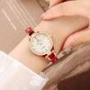 Women’s Leather Quartz Wristwatch – 32mm Round Alloy Case, Arabic Numerals, Casual Festival Gift