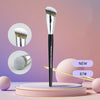 Professional Foundation Makeup Brush – Broom & Tongue Head Synthetic Hair Wood Handle for Liquid Foundation & Concealer