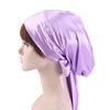 Satin Night Cap with Bow – Long-Tail Hair Bonnet & Chemo Headscarf Wrap for Women