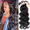Brazilian Body Wave Human Hair Bundles Natural Black 3-4 Bundles 30-Inch (76 cm) Virgin Remy Double Weft