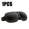 3D Contoured Sleep Mask - Light-Blocking, Breathable Ultra-Soft Eye Mask, Unisex, 1/2/5-Pack (Black)