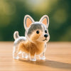 Dog Hair Storage Keychain Pendant Cute Resin Dog Fur Keeper Bag Charm for Car Keys, Couples & Gifts