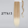 Wrap-Around Clip-In Ponytail Hair Extension 22-34 in (56-86 cm) Long Straight Heat-Resistant Synthetic Blonde Brown