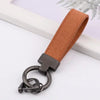 Personalized Suede Leather Keychain with Stainless Steel Buckle – Custom Logo/Name Car & Motorcycle Keyring, Unisex Gift