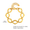 Chunky Gold-Plated Stainless Steel Link Chain Bracelet for Women — Waterproof Layering Wristband