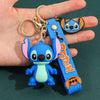 Stitch Holiday PVC Keychain with Santa Hat & Gift - Cute Christmas & Halloween Bag Charm