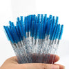5/25/50-Pack Pink Disposable Eyelash Brushes Crystal Handle Spoolies for Extensions & Mascara
