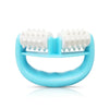 Handheld D-Shaped Double Roller Anti-Cellulite Massager — Slimming Tool for Face, Legs & Body