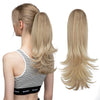 SARLA Clip-In Wavy Ponytail Extension 14 in (35 cm) - Synthetic High-Temp Fiber with Claw Clip & Elastic Band