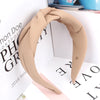 Knotted Wide Cloth Headband for Women and Girls - Soft Cotton Blend Solid Color Hairband