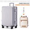 Hardside Aluminum-Frame Spinner Luggage with USB & Combination Lock — 20, 24, 26, 28 Inch (51/61/66/71 cm) Carry-On & Checked Suitcase