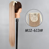 34-Inch (86 cm) Clip-In Synthetic Ponytail Hair Extension — Blonde Wrap-Around Long Straight Hairpiece