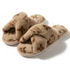 Women's Plush Faux Fur Slippers Cozy Indoor Winter Flat Slides Home Shoes