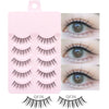 5 Pairs Manga Wispy Strip Lashes Soft Natural Long False Eyelashes for Anime Makeup