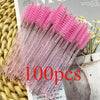 100-Pack Disposable Eyelash Brushes Spoolie Mascara Wands for Lash Extensions & Makeup