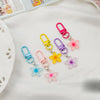 Colorful Transparent Resin Flower Keychain - Cute Bag Charm Pendant for Women & Girls
