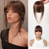 Natural Blunt Cut Black Clip-In Bangs 100% Human Hair Fringe Lightweight Wispy Extension