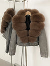 ZMEENNA Women's Faux Leather Moto Jacket with Detachable Faux Fur Collar - Short Warm Winter Coat