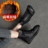 Women's Korean Style Lace-Up Flat Ankle Boots Soft Non-Slip PU Upper for Spring/Autumn