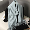 Women's Winter Scarf, Thick Cashmere-Look Pashmina Shawl with Tassels, Windproof Wrap, 175+ cm (69+ in) — 62 Colors
