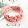 Vintage Knot Cotton Headband for Women - Twisted Elastic Criss-Cross Hairband Headwrap