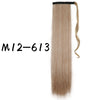 Wrap-Around Clip-In Ponytail Hair Extension 22-34 in (56-86 cm) Long Straight Heat-Resistant Synthetic Blonde Brown