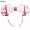 Disney Minnie Sequin Ear Headband with Polka Dot Bow, Girls & Women Party Hairband, Kids DIY Hair Accessory