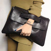 Vintage PU Leather Envelope Clutch – Elegant Large-Capacity Women's Evening Wristlet Wallet