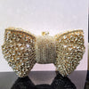 Rhinestone Bow Evening Clutch Minaudiere - Sparkling Bridal Wedding Bag 18 cm (7.1 in) with Chain