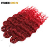 Synthetic Braiding Hair Extensions 24 in (60 cm) Loose Deep Wave Ombre Brown Rainbow Twist Crochet 3-Pack