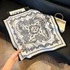 Luxury Square Silk-Feel Scarf 70 x 70 cm (27.6 x 27.6 in) Korean Fashion Floral Bandana Kerchief Wrap
