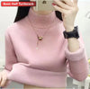 Women's Turtleneck Velvet Lined Knit Sweater - Thick Warm Slim Pullover