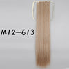 Wrap-Around Clip-In Ponytail Hair Extension 22-34 in (56-86 cm) Long Straight Heat-Resistant Synthetic Blonde Brown