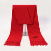 Red Cashmere Tassel Scarf Shawl Soft Winter Pashmina Wrap for Women