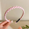 1/2/3-Pack Women's Solid & Plaid Fabric Headbands – Spring Summer Sweet Princess Head Hoops