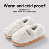 Women's Winter Cotton Plush Slippers — Warm Non-Slip Indoor/Outdoor House Shoes with Closed Back