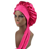 Large Satin Sleep Bonnet for Women - 42 cm (16.5 in) Silk Night Cap for Hair Protection