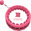 Weighted Hula Hoop for Adults - 24 Detachable Segments, Pink | Waist Training & Home Fitness