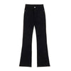 Korean High-Waist Black Flare Jeans for Women — Y2K Slim Stretch Flared Denim