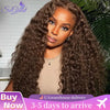 13x6 & 13x4 HD Lace Frontal Deep Wave Human Hair Wig – Chocolate Brown Remy, 26+ Inch, Pre-Plucked Baby Hair