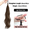 Long Wavy Synthetic Ponytail Extension 40cm (≈16 in) - Self-Winding Braided Wrap with Elastic Band