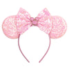 Disney Mickey Mouse Sequin Ears Headband with Bow - Halloween Party Cosplay Hairband for Women & Kids